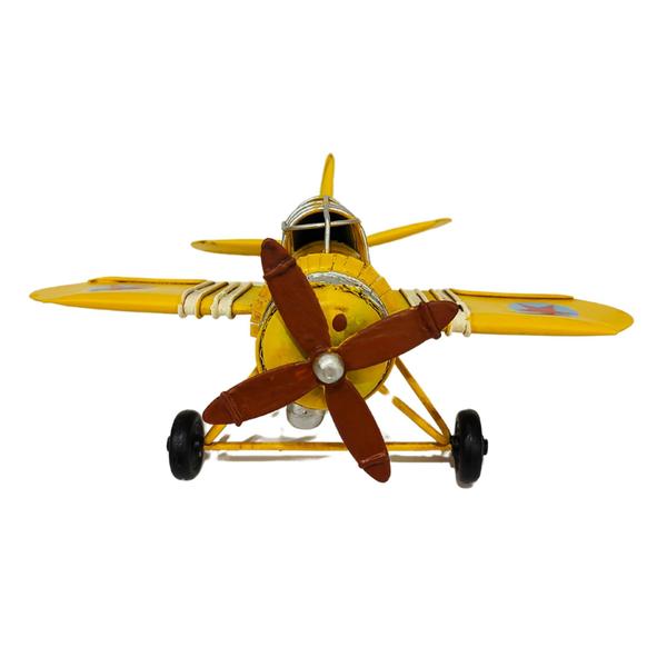 Imagem de Miniatura Avião Amarelo Metal - 9CM