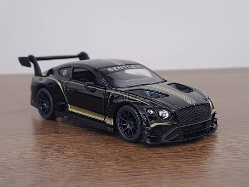 Imagem de Miniatura Bentley Continental GT3 Kinsmart 1/38 Metal e Fricção Preta