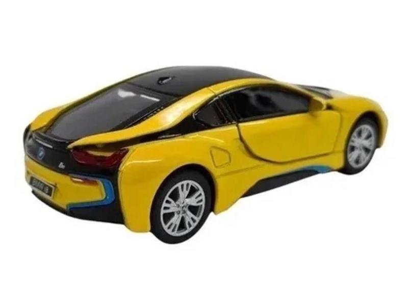 Imagem de Miniatura BMW I8 Kinsmart 1/36 Metal e Fricção Amarelo