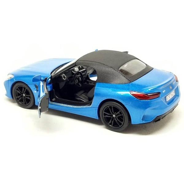 Imagem de Miniatura BMW Z4 Kinsmart 1/34 Metal e Fricção Azul teto Preto