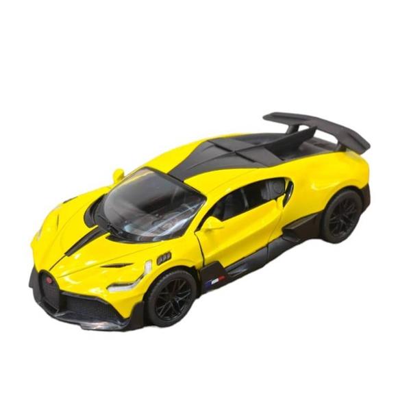 Imagem de Miniatura Bugatti Divo Kinsmart 1/36 Metal e Fricção Amarelo