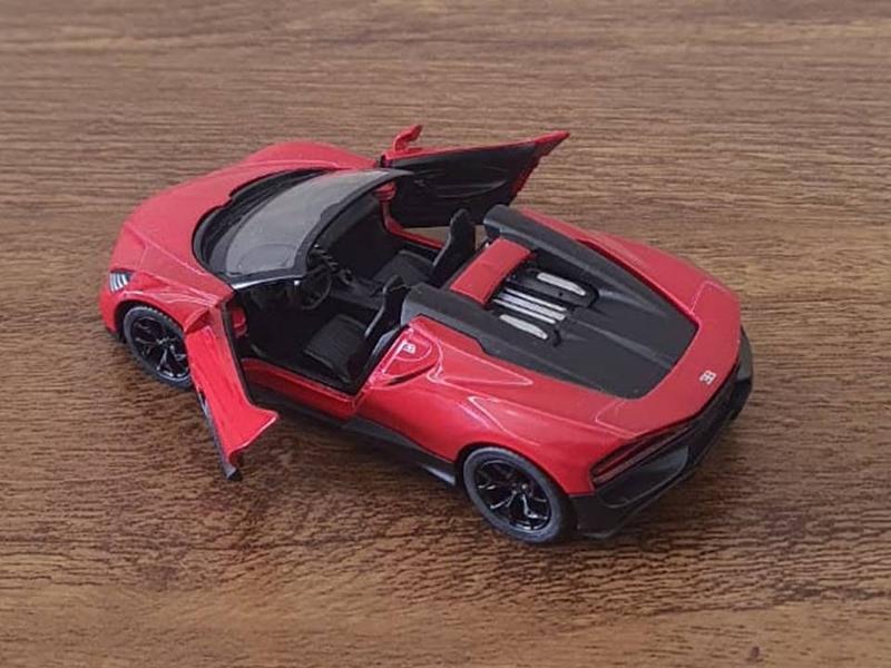 Imagem de Miniatura Bugatti Mistral Conversível Kinsmart 1/36 Metal e Fricção Vermelha