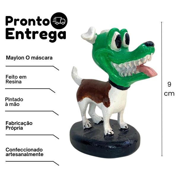 Imagem de Miniatura Cachorro Maylon O Máscara Em Resina Escultura