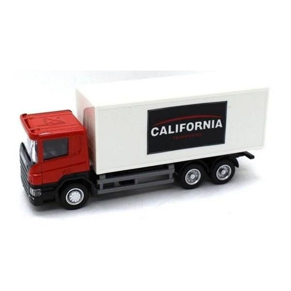 Imagem de Miniatura Caminhão Baú Scania P-Series 1/64 California Junior Truck 