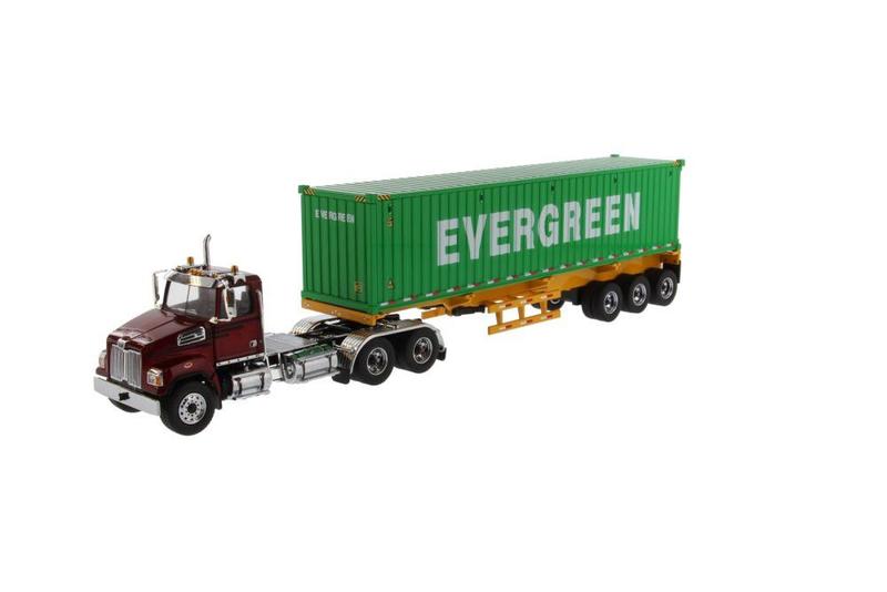 Imagem de Miniatura Caminhão Container Evergreen Western 4700 1/50