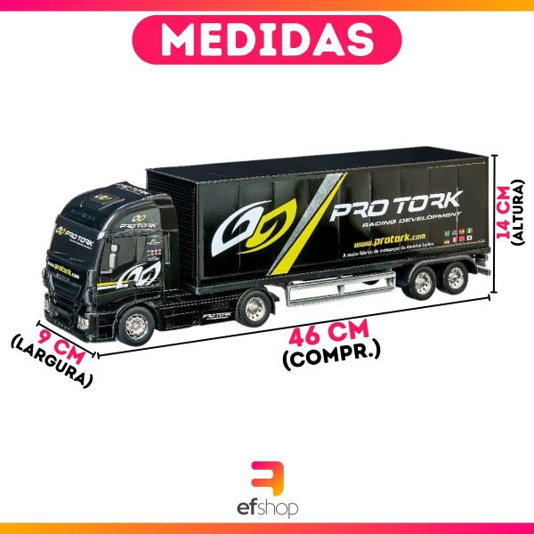 Imagem de Miniatura Caminhão de Brinquerdo Iveco Baú ProTork Usual