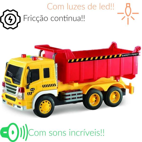 Imagem de Miniatura Caminhão de Construção Caçamba Fricção 982 - Shiny Toys