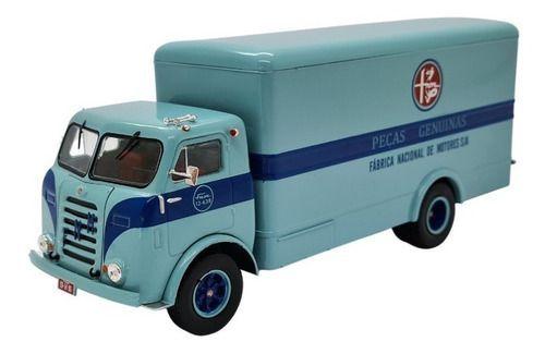 Imagem de Miniatura Caminhão Fnm D11000 Azul Baú 1:43