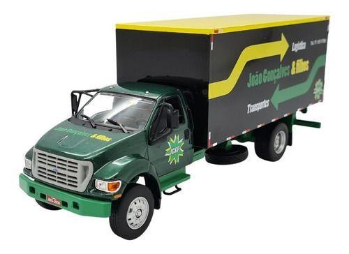 Imagem de Miniatura Caminhão Ford 12000 Baú Transportes Metal 1:43