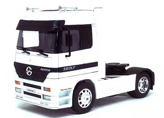 Imagem de Miniatura Caminhão Mercedes Benz Actros Branco 1/32 Welly