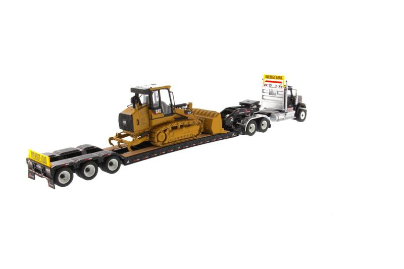 Imagem de Miniatura Caminhão Plataforma HX520 e Trator De Esteira 1/50