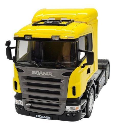 Imagem de Miniatura Caminhão Scania R470 Toco Amarelo Metal 1:32