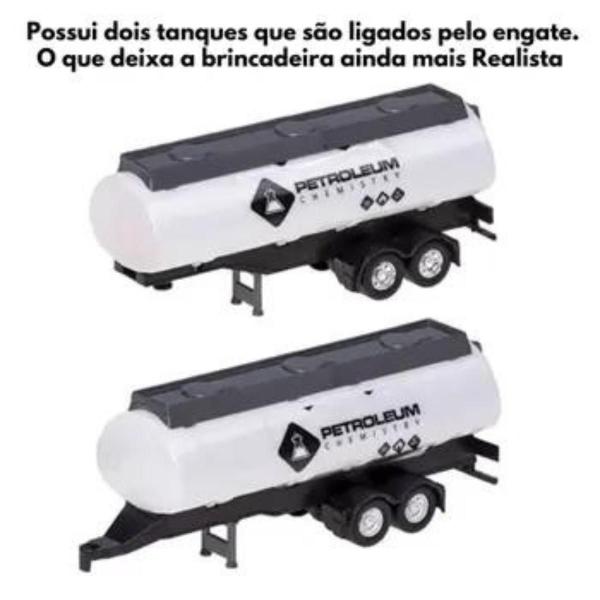 Imagem de Miniatura Caminhão Tanque de Combustível Petroleum Carreta