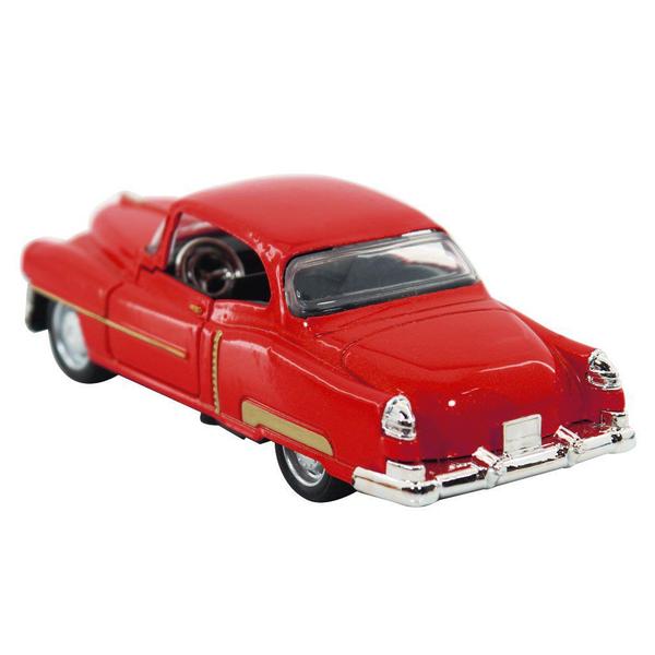 Imagem de Miniatura Carrinho Antigo de Metal Cadillac Vermelho e Detalhes Dourado 1953