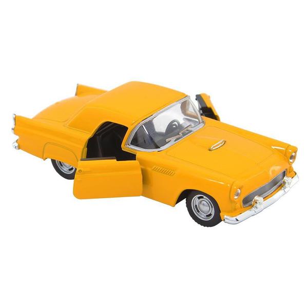 Imagem de Miniatura Carrinho Antigo de Metal Ford Thunderbird Amarelo 1955