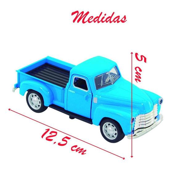 Imagem de Miniatura Carrinho Chevrolet de Metal Pickup 3100 Azul (1950)