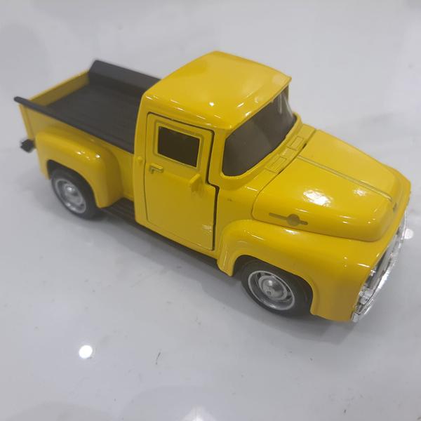 Imagem de Miniatura carrinho de ferro Caminhonete  F-100 colorida abre capô brinquedo coleção