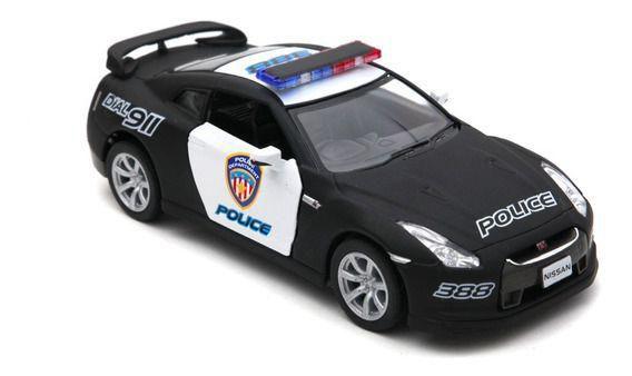 Imagem de Miniatura Carrinho de Ferro Nissan GT-R R35 Policia Coleção