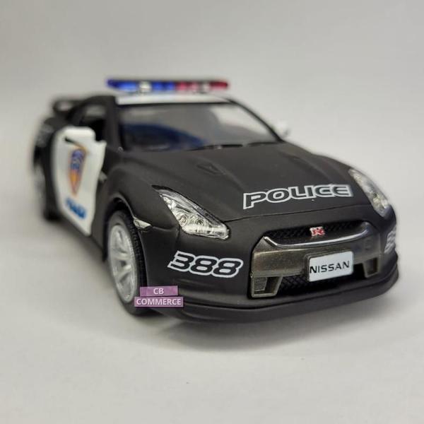 Imagem de Miniatura Carrinho de Ferro Nissan GT-R R35 Policia Coleção