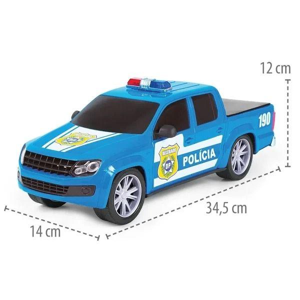 Imagem de Miniatura carrinho de policia sportcar brinquedo poliplac