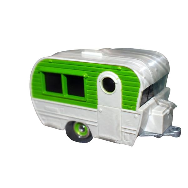 Imagem de Miniatura Carro Chevrolet Biscayne Wagon E Trailer 1/64 Verde Maisto 11368