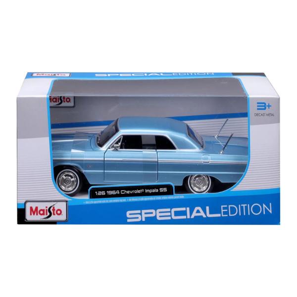 Imagem de Miniatura Carro Chevrolet Impala 1964 Azul 1/24 Maisto 32908