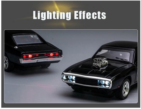 Imagem de Miniatura Carro Dodge Charger Rt 1970 1/32 Velozes Som Luz