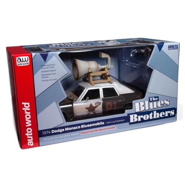 Imagem de Miniatura Carro Dodge Monaco Bluesmobile 1974 1/18 Auto World AWSS133