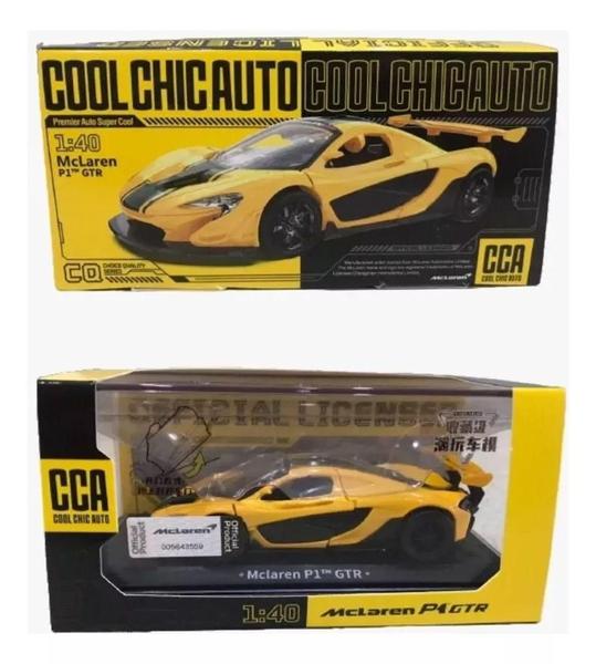 Imagem de Miniatura Carro Esportivo Mclaren P1 Gtr - Escala 1/40 - Amarelo - CCA (Cool Chic Auto)