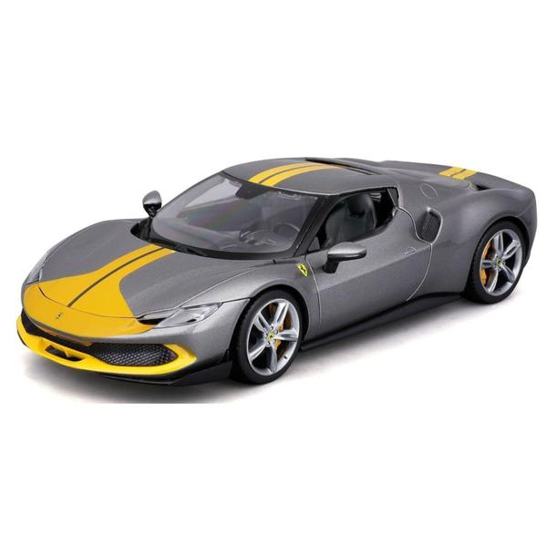 Imagem de Miniatura Carro Ferrari 296 Gtb Assetto Fiorano 1/18 Cinza Bburago 16017