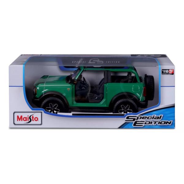 Imagem de Miniatura Carro Ford Bronco Badlands 2021 Verde 1/18 Maisto 31457