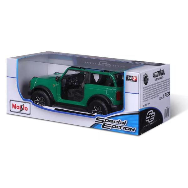 Imagem de Miniatura Carro Ford Bronco Badlands 2021 Verde 1/18 Maisto 31457