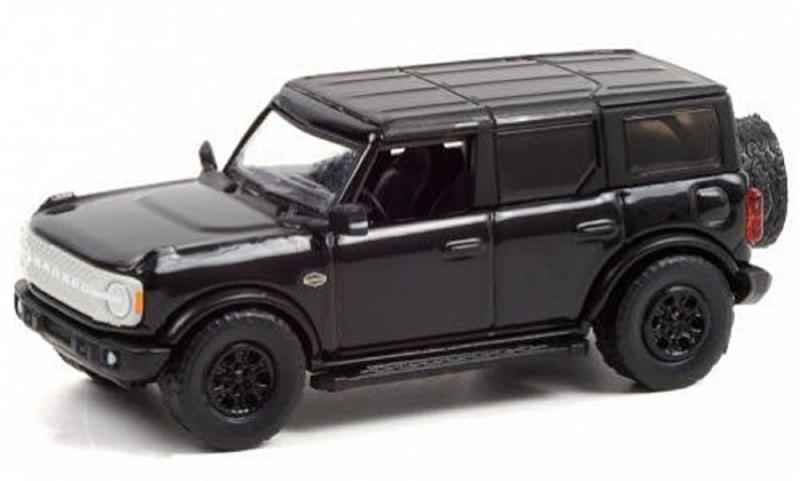 Imagem de Miniatura Carro Ford Bronco Wildtrack 2021 Black Bandit 1/64 Greenlight Gre28070