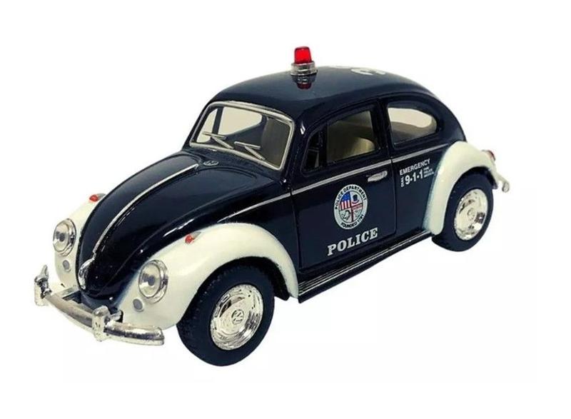 Imagem de Miniatura Carro Fusca Polícia 1967 - 1/32 Metal - Kinsmart