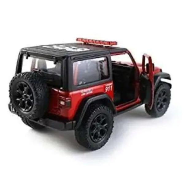 Imagem de Miniatura Carro Jeep Wrangler 2018 Bombeiro 1:34 kinsmart KT5412DPR