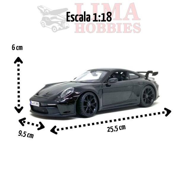 Imagem de Miniatura Carro Porsche 911 Gt3 2022 1/18 Preto Maisto 31458