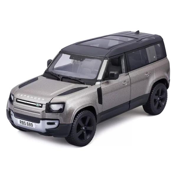 Imagem de Miniatura Carro Suv Land Rover Defender 110 2022 1/24 Cinza Bburago 21101