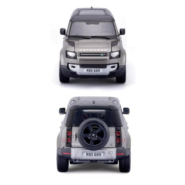 Imagem de Miniatura Carro Suv Land Rover Defender 110 2022 1/24 Cinza Bburago 21101