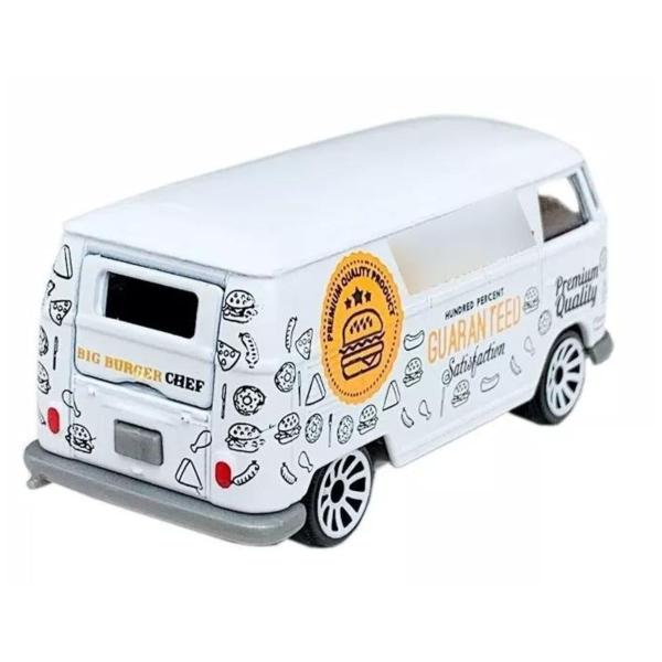 Imagem de Miniatura Carro Volkswagen Kombi T1 Burguer 1/64 Branco Majorette