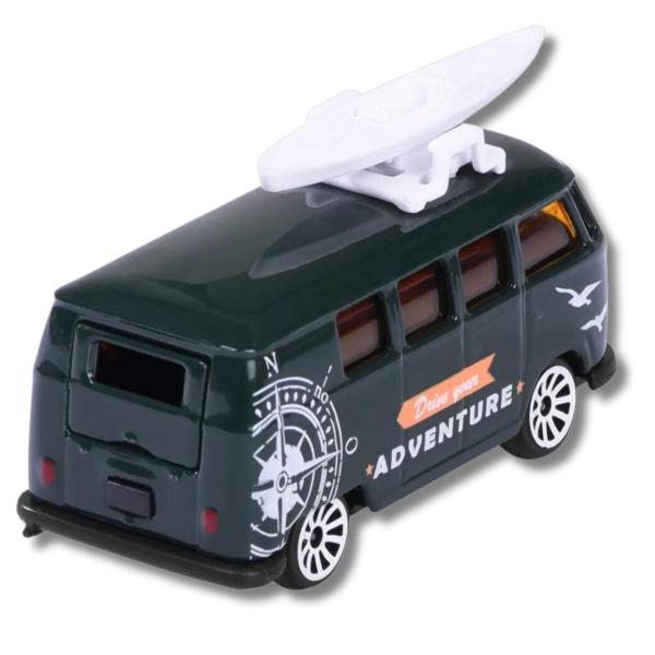 Imagem de Miniatura Carro Volkswagen Kombi T1 C/Caiaque 1/64 Verde Majorette