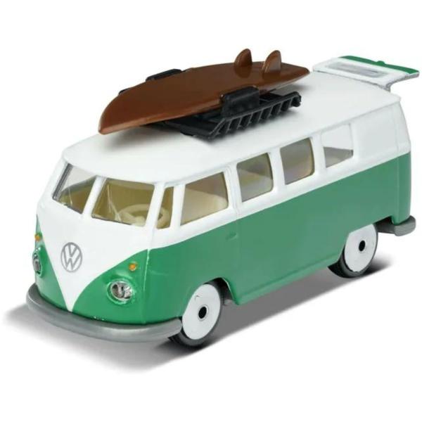 Imagem de Miniatura Carro Volkswagen Kombi T1 Com Prancha 1/64 Verde Majorette