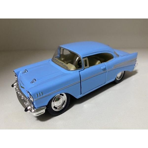 Imagem de Miniatura Chevrolet Bel Air 1957 Kinsmart 1/40 Metal e Fricção Azul