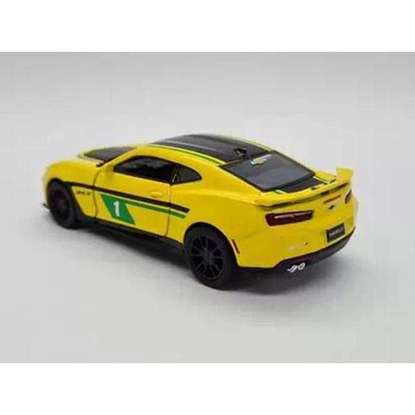 Imagem de Miniatura Chevrolet Camaro 2017 ZL1 Kinsmart 1/38 Metal e Fricção Amarelo