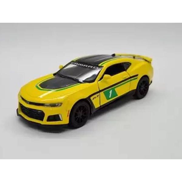 Imagem de Miniatura Chevrolet Camaro 2017 ZL1 Kinsmart 1/38 Metal e Fricção Amarelo