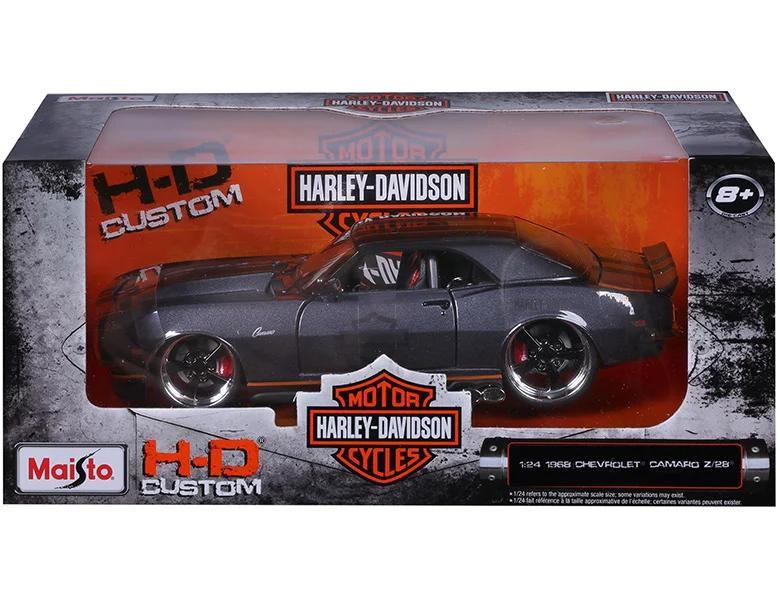 Imagem de Miniatura Chevrolet Camaro Z28 1968 1/24 Maisto Edição Harley-Davidson