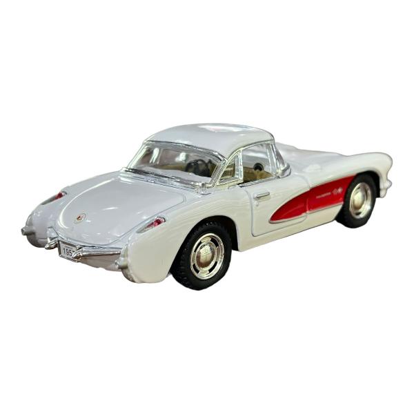 Imagem de Miniatura Chevrolet Corvette 1957 Branco Metal 1:34