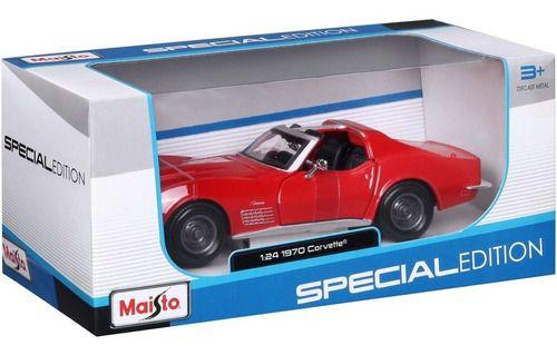 Miniatura Chevrolet Corvette 1970 Vermelho Maisto 1/24 Imagem de Miniatura Chevrolet Corvette 1970 Vermelho Maisto 1/24