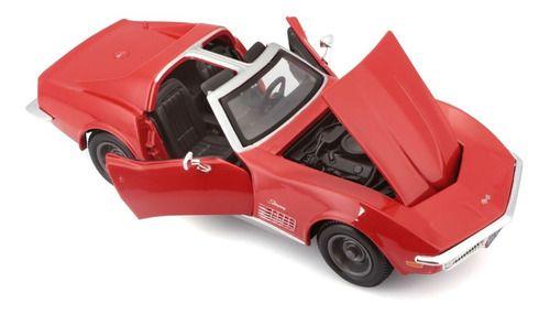 Miniatura Chevrolet Corvette 1970 Vermelho Maisto 1/24 Imagem de Miniatura Chevrolet Corvette 1970 Vermelho Maisto 1/24