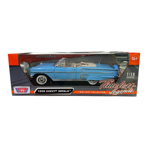 Imagem de Miniatura Chevrolet Impala 1958 Azul Motormax 1:18