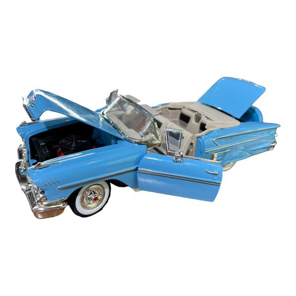 Imagem de Miniatura Chevrolet Impala 1958 Azul Motormax 1:18